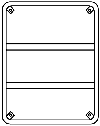 Cadres rectangulaires à brides ou rails - Robalex Signalisation Lausanne